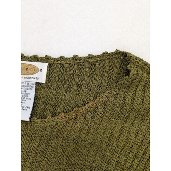 Vintage 90s Women's Sweater Size XL Green Short Sleeve Ribbed Croft & Barrow - Picture 5 of 14